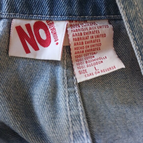 Vintage 90's No Boundaries Denim Overalls Women's Large - Picture 5 of 8